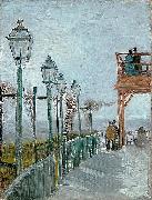 Vincent Van Gogh Terrace and Observation Deck at the Moulin de Blute-Fin, Montmartre painting